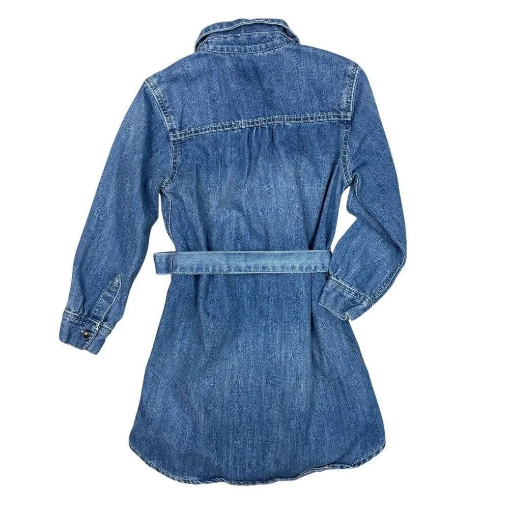 Old Navy Denim Dress Long Sleeve Size 6 Small